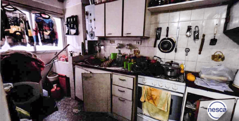 Cocina departamento en subasta judicial San Martín 3260 Mar del Plata