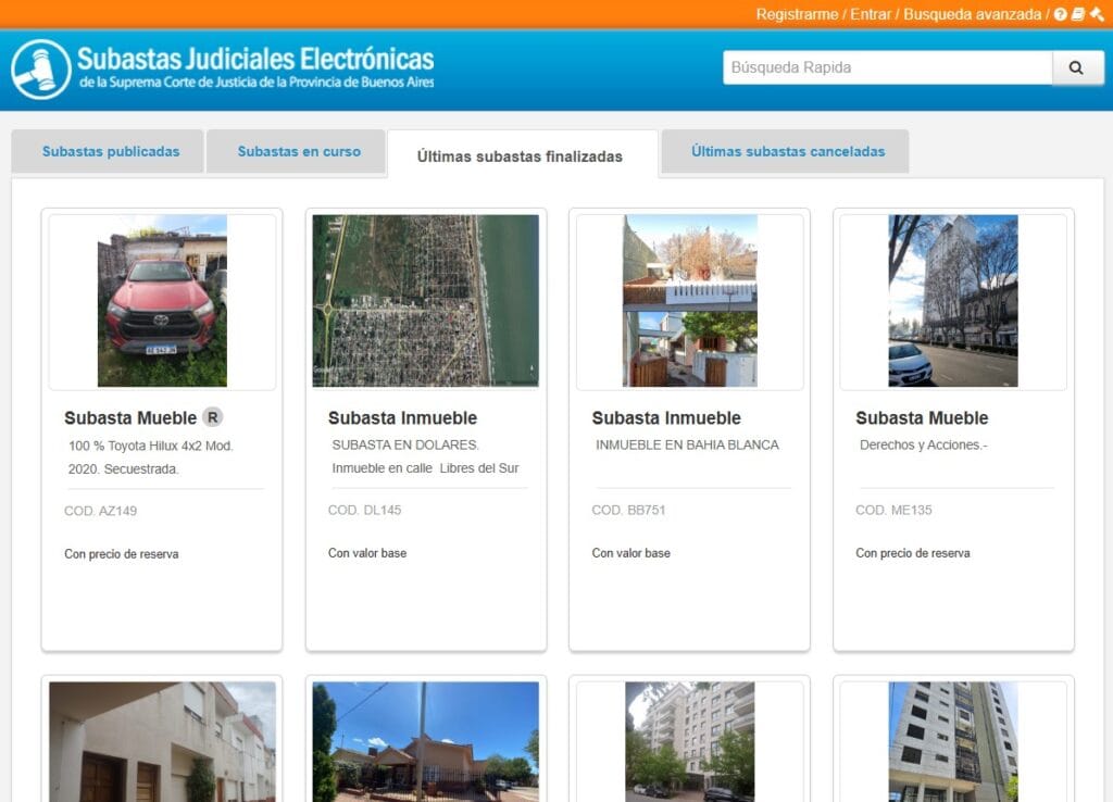 Portal de subastas judiciales inscripción en Mar del Plata - NESCA propiedades